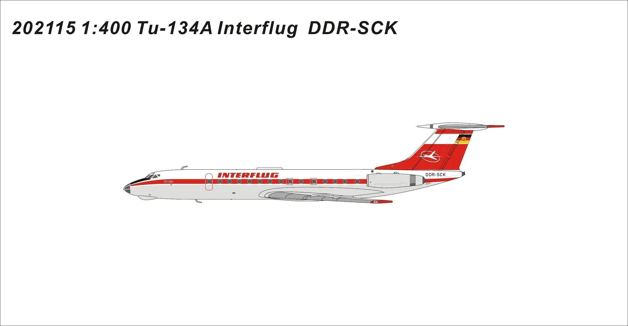 *1/400 Interflug Tu-134 Panda Models 202115 - Image 4