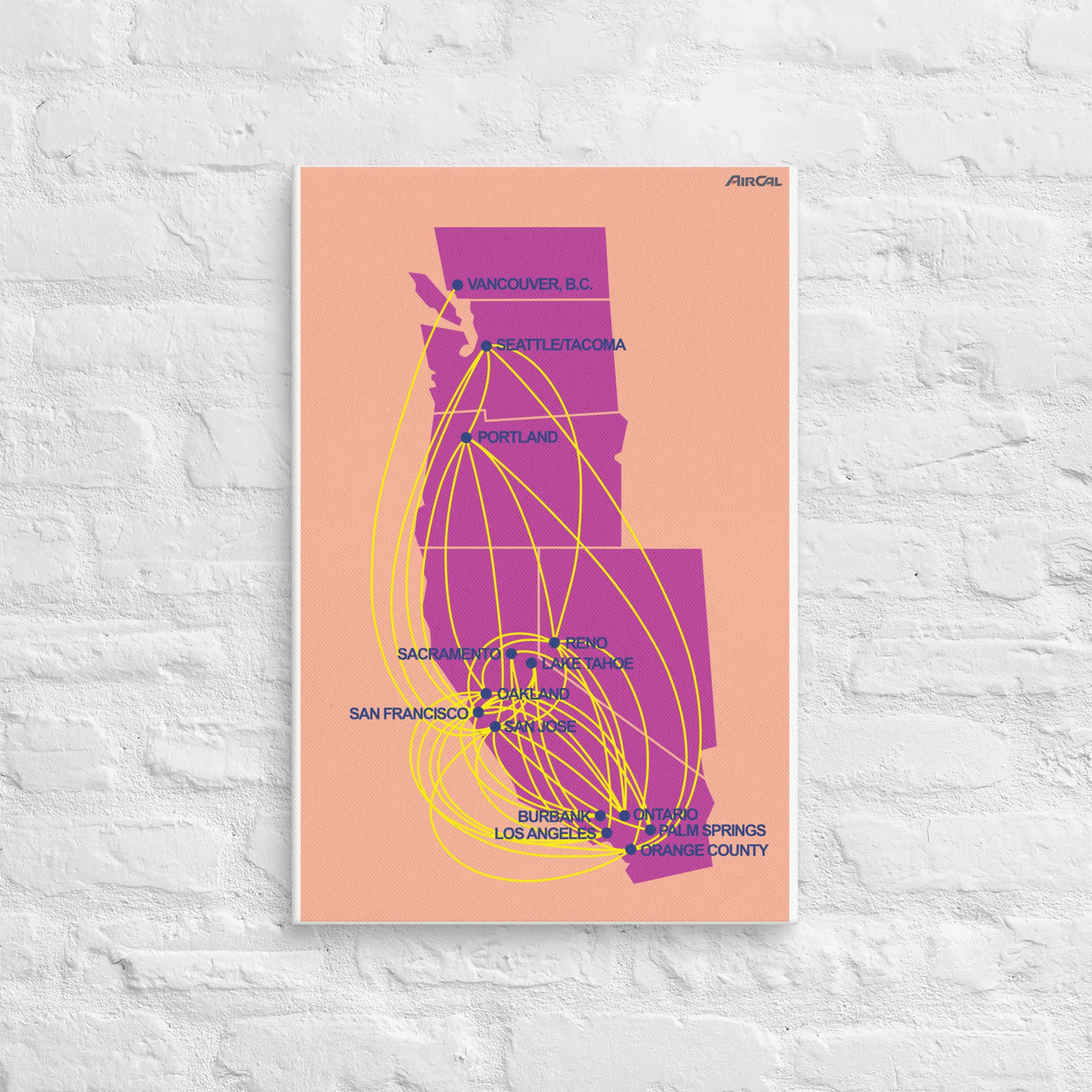 AirCal Airline Map Canvas