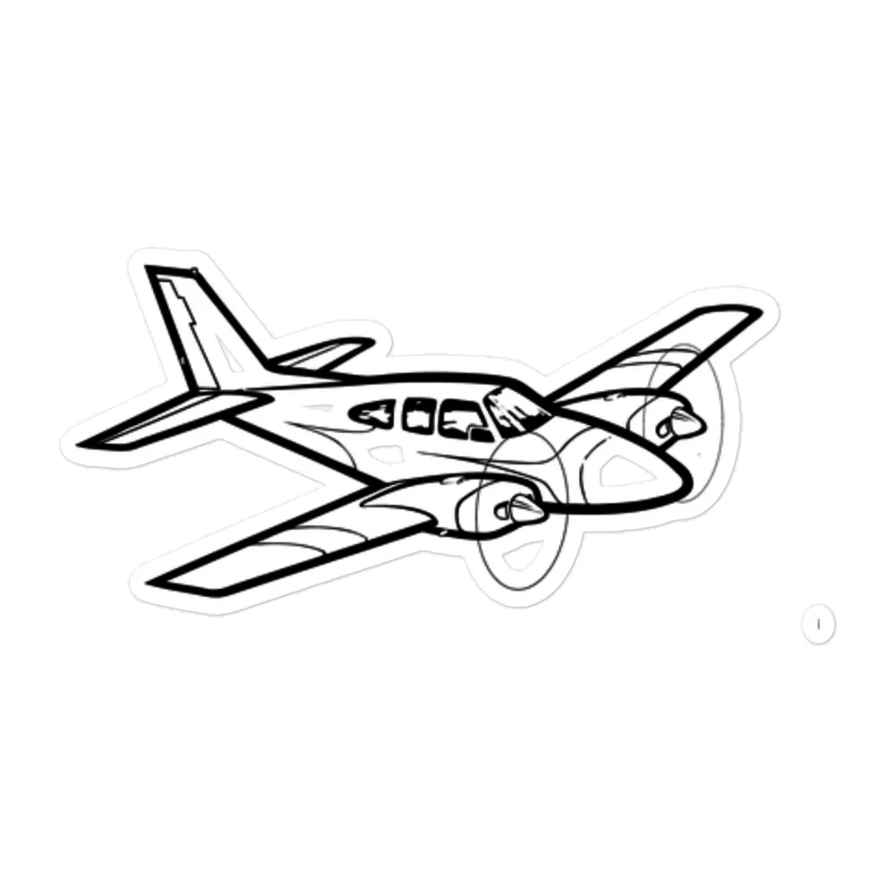 Beechcraft Baron Twin-Engine Sticker