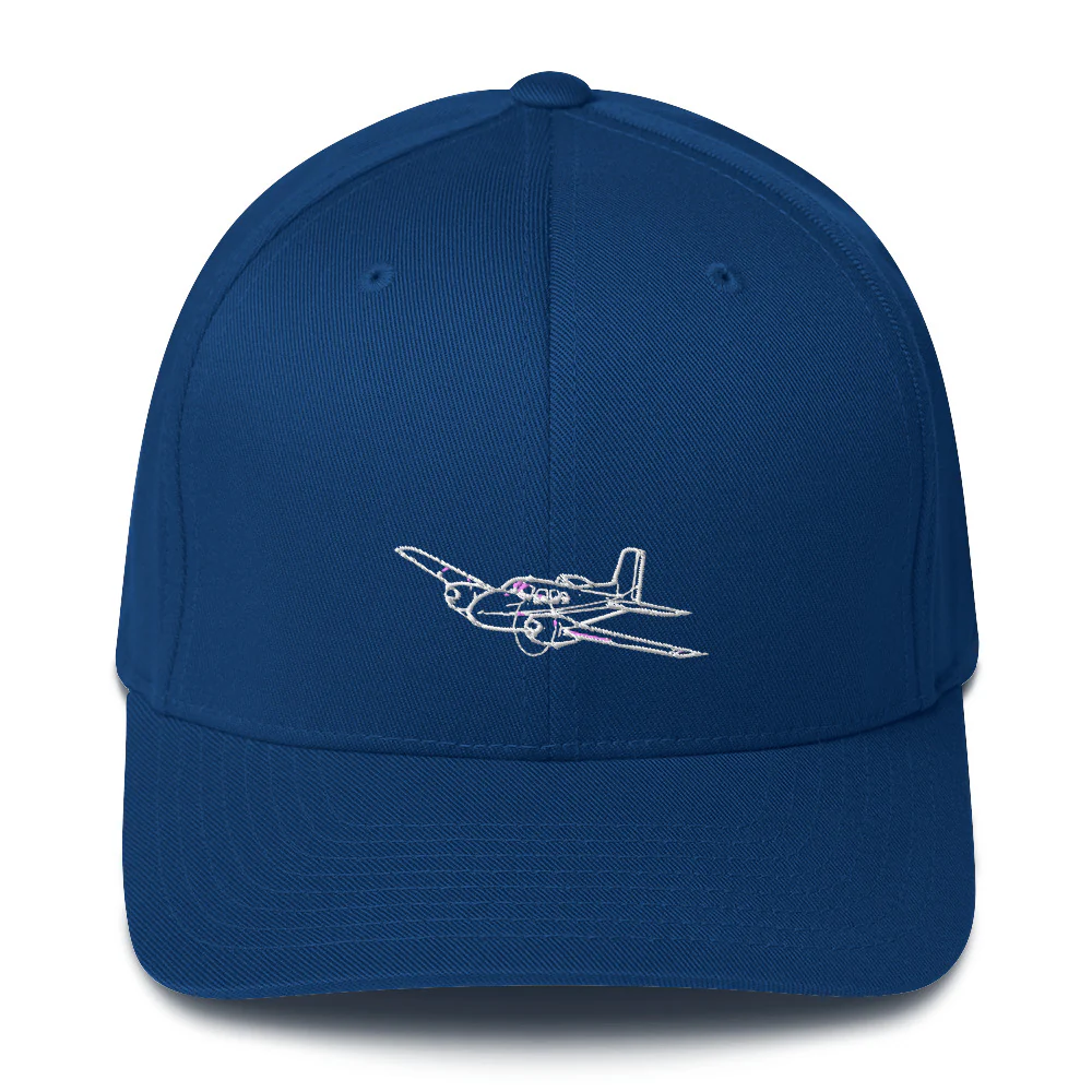 Beechcraft Twin Bonanza Powerhouse 2 Embroidered Hat - Image 3