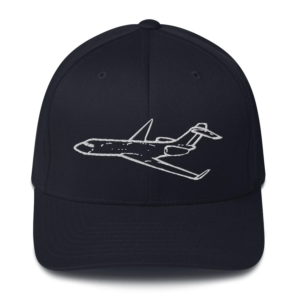Bombardier Global Express Business Jet Embroidered Hat - Image 2