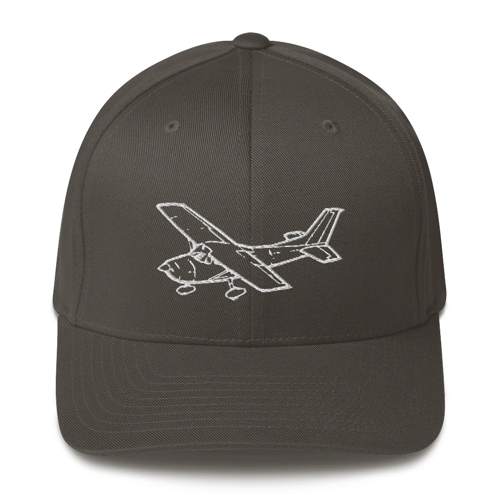 Cessna Skylane C-182 2 Embroidered Hat - Image 2