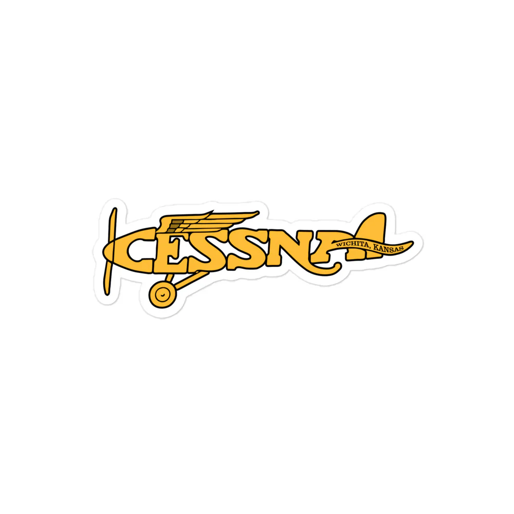 Cessna Vintage Logo Sticker - Image 3