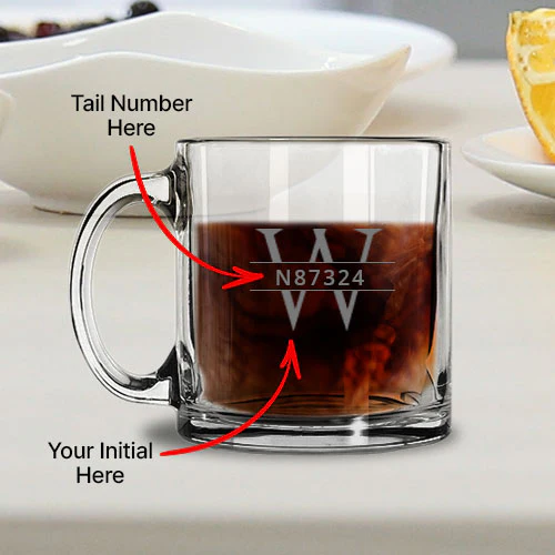 Engraved Glass Coffee Mug